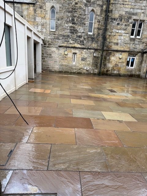 Kielder Castle courtyard paving
