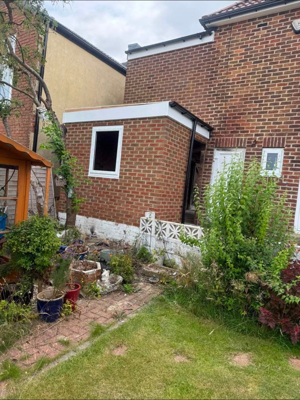 Single storey brick rear extension